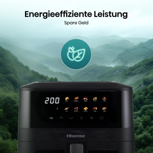 Friteuza cu aer cald Hisense HAF2100DCD 2100W 77L Negru 10 programe presetate - Img 9