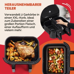 Friteuza cu aer cald Instant Pot Versazone Dual, 8,5 l, negru, 8 in 1 - Img 3