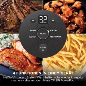 Friteuza cu aer cald Ninja CRISPi FN101EUSTGD, 3.8 l, 1700 W, Stone Gold - Img 5