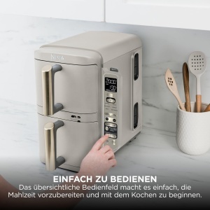 Friteuza cu aer cald Ninja Double Stack XL, 9,5 l, 6 functii, Steingold - Img 12