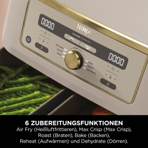 Friteuza cu aer cald Ninja Dual Zone DZ400EUSTGD, 9.5L, 6 functii, Stone Gold - Img 5
