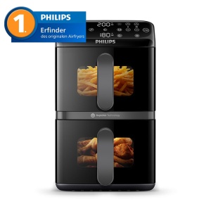 Friteuza cu aer cald Philips Airfryer 4000 Series NA46000, 10L, 2 cosuri - Img 2