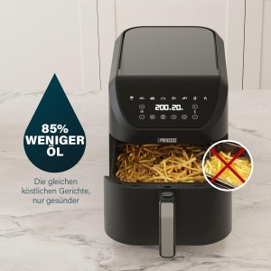 Friteuza cu aer cald Princess SlimFry 182256, 8 L, 2000 W, Negru - Img 6