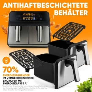 Friteuza cu aer cald ProfiCook PC-FR 1287 H, 8L, 2200W, cu 2 camere - Img 6