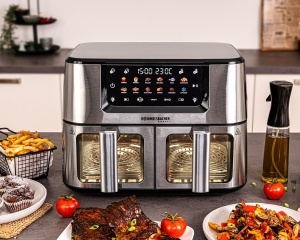 Friteuza cu aer cald Rommelsbacher FRH 2650, 2 cosuri de 5,5 litri, 12 programe - Img 4