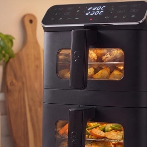 Friteuza cu aer cald Salter VertiCook, 9 l, 2400 W, 2 sertare - Img 3