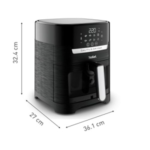 Friteuza cu aer cald si grill Tefal Easy Fry Grill Vision EY5068, 4.2L, 8 programe, Extra-Crisp, Touchscreen - Img 3