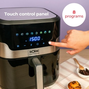 Friteuza cu aer cald Solac Leviter Gourmet G80 8L Ecran digital 8 programe presetate - Img 3