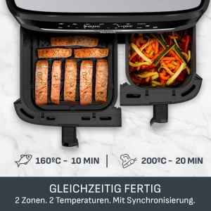 Friteuza cu aer cald Tefal Dual Easy Fry 8,3 L, 2 camere, energie eficienta - Img 4