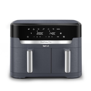 Friteuza cu aer cald Tefal Dual Easy Fry XXL EY942B, 11 L, 2700 W, 7 programe, display digital