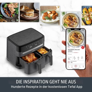 Friteuza cu aer cald Tefal Easy Fry, 8.3 l, 8-in-1, 2 compartimente - Img 5
