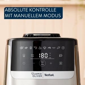 Friteuza cu aer cald Tefal Jamie Oliver EY55JDE0 5L Touchscreen 10 programe NegruInox - Img 6