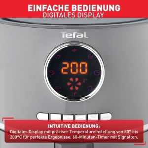 Friteuza cu aer cald Tefal Ultra Fry EY111B 42L 8 programe gri - Img 6