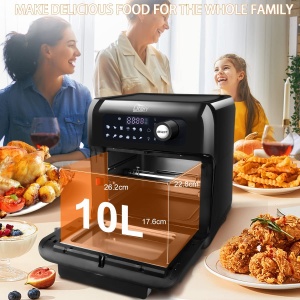 Friteuza cu aer cald Uten 10L, 1500W, 12 in 1, inox - Img 8