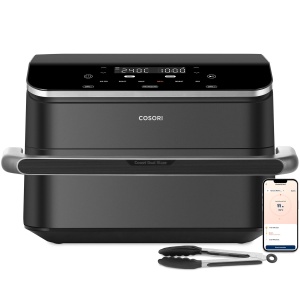 Friteuza cu aer COSORI 2 camere, Dual Blaze TwinFry 10L, 4 tuburi de incalzire si camere flexibile, tehnologie de incalzire uniforma