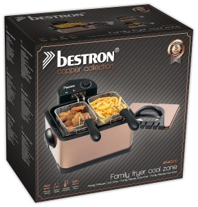 Friteuza cu ulei Bestron DF402CO, 4 litri, 2000 W, cu 3 cosuri, cupru - Img 5