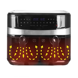 Friteuza digitala EMERIO 10L DOUBLE Air Fryer Prajirea cu aer cald fara ulei posibil 2x5L volum 12 programe fara BPA Functia SMART FINISH (ambele finisate in acelasi timp) AF-126672.4 - Img 9