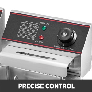 Friteuza electrica dubla VEVOR 5000W 12L din otel inoxidabil - Img 3