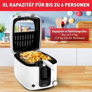 Friteuza electrica Tefal Super Uno, 2.2L, albaneagra, cu timer si filtru de miros - Img 2