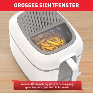 Friteuza electrica Tefal Super Uno FR3100, capacitate 2.2 L, albgri, filtru de miros - Img 5