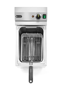 Friteuza HENDI, cu robinet de scurgere, friteuza, friteuza, reglabila pana la 190degC, zona rece, cu cos de prajit si capac, 10L, 400V, 6600W, 302x687x(H)375mm, otel inoxidabil - Img 9