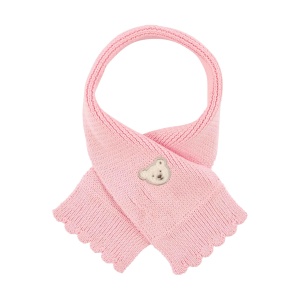 Fular Steiff onesize roz, din bumbac bio, pentru copii, moale si confortabil