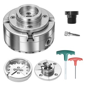 Futur cu 4 Bace VEVOR, 4 Inch, din Otel Inoxidabil, cu Adapter 1 Inch x 8 TPI