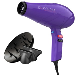 GA. MA Italy Professional, uscator de par Pluma 5500 Endurance Ion, uscator de par profesional cu motor de curent alternativ italian de 2400W, tehnologie Ion-Plus pentru par stralucitor, fara incretire, culoare violet