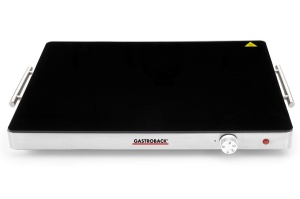 Gastroback Design Warmhalteplatte Placa de incalzire 54x41 cm Sticla termorezistenta Negru Argintiu
