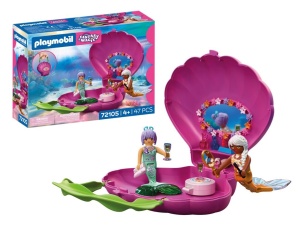 Geanta de mana PLAYMOBIL 72105 cu 2 sirene, accesorii cosmetice, pentru copii 4