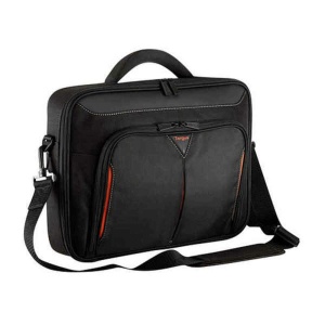 Geanta laptop Targus Classic CN414EU 14 inch NegruRosu cu maner captusit si organizator multifunctional