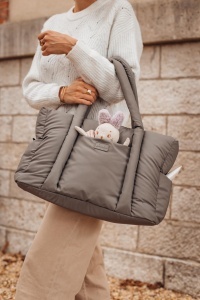 Geanta multifunctionala BEABA Paris Puffy 25L sistem prindere carucior culoare maro - Img 7