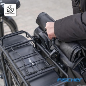 Geanta pentru bicicleta FISCHER PLUS Terra, 23 litri, impermeabila, neagra - Img 5