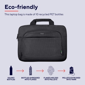 Geanta pentru laptop Trust Sydney, reciclata, 14 inch, neagra - Img 3
