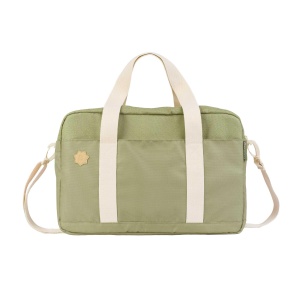 Geanta pentru scutece Badabulle Bowling Olive - Capacitate 20L, 8 buzunare