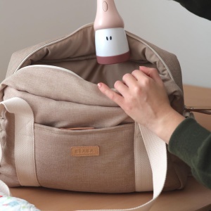 Geanta pentru scutece BEABA, 16L, 10 compartimente, culoare Ton Erde - Img 2