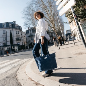 Geanta pentru scutece Beaba Madrid Modular 22L, 11 compartimente, denim - Img 5