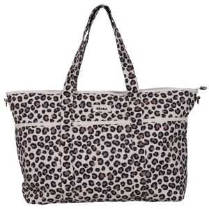 Geanta pentru scutece Beaba Madrid XXL, 44L, 11 compartimente, design leopard