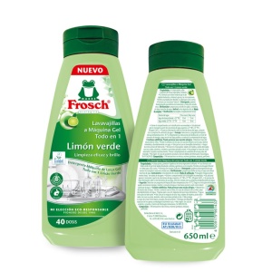 Gel de spalat vase Frosch, 650 ml, cu extract de lamaie verde, fara microplastice - Img 2