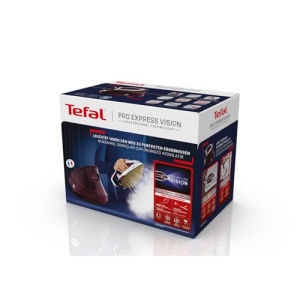 Generator de abur Tefal Pro Express Vision, lumina LED inteligenta pe fier de calcat, presiune puternica de 8,3 bari, 180 g/min abur, 680 g/min jet de abur suplimentar, sistem anti-calcar, rosu inchis/alb, GV9810 - Img 10