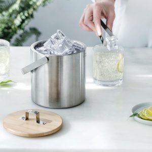 Gheata cu capac Lacor 65514, inox, 1.3L, cu capac din bambus - Img 3