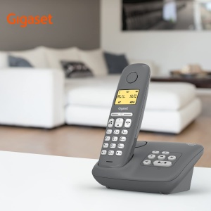 Gigaset A280A Duo - 2 telefoane fara fir DECT cu robot telefonic pentru cea mai buna comunicare cu afisaj grafic mare, calitate audio perfecta si functie hands-free, Gri + Gri Medio - Img 6