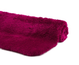 Gozze - Covor de baie Deluxe cu fir foarte inalt, 100% poliester (microfibra), cu acoperire antiderapanta, 50 x 70 cm - ciclamen - Img 2