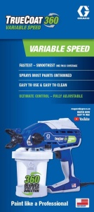 Graco Magnum by Graco 26D527 TrueCoat 360 cu viteza variabila, pulverizator portabil de vopsea fara aer cu cablu, produs UE, bricolaj, proiecte decorative mici (presiune maxima 138 bar) - Img 10