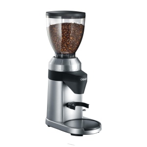 GRAEF. CM800 - Rasnita electrica de cafea, carcasa din aluminiu, recipient pentru boabe 350g, rasnita conica din otel inoxidabil, 40 de macinari, portafiltru pentru rasnita de cafea, insertie antistatica, roata cu palete din aluminiu, 128 W, argintiu