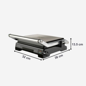 Gratar electric BlackDecker BXGR2200E, 2200W, placi antiaderente, deschidere 180, control temperatura - Img 7