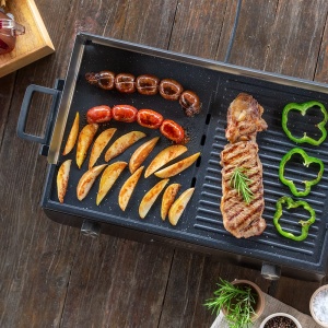 Gratar electric Cecotec PerfectRoast 3000 Inox, 3000 W, suprafata mixta, termostat reglabil - Img 4