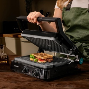 Gratar electric Cecotec RocknGrill 2200W Placi antiaderente Deschidere 180 grade - Img 8