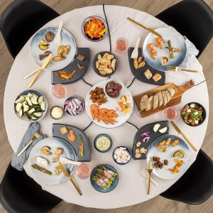 Gratar Electric Princess 103070 Dinner4all Circle - 4 Placi Grill, 1000 W, Negru - Img 2