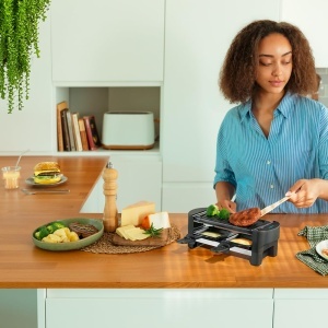 Gratar electric Raclette Cecotec CheeseGrill 3200 Pocket, 320W, finisaj inox, antiaderent - Img 3